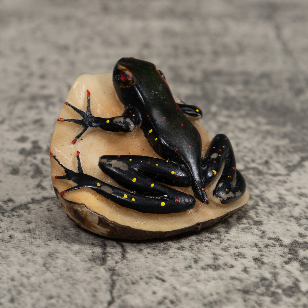 Vintage Poison Dart Frog Tagua Carving