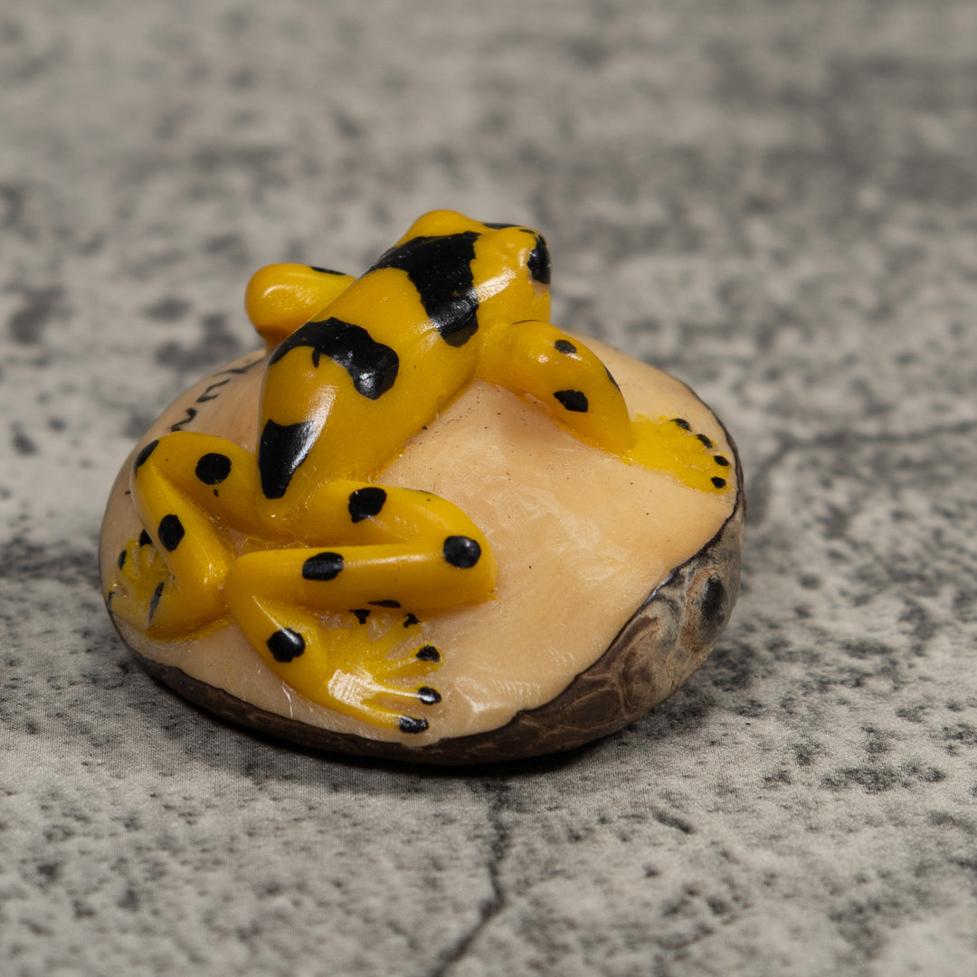 Golden Frog Tagua Carving