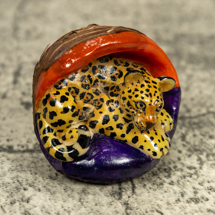 Clemson Purple And Orange Tiger Tagua Carving