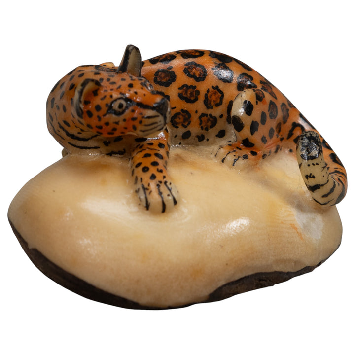 Ocelot Cat Tagua Carving