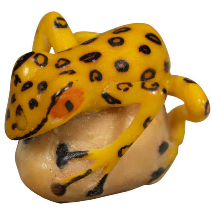 Vintage Golden Frog Tagua Carving
