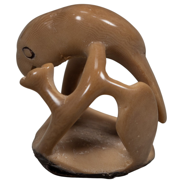 Vintage Parrot Bird Tagua Carving