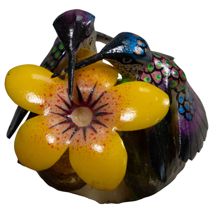 Double Hummingbird Tagua Carving