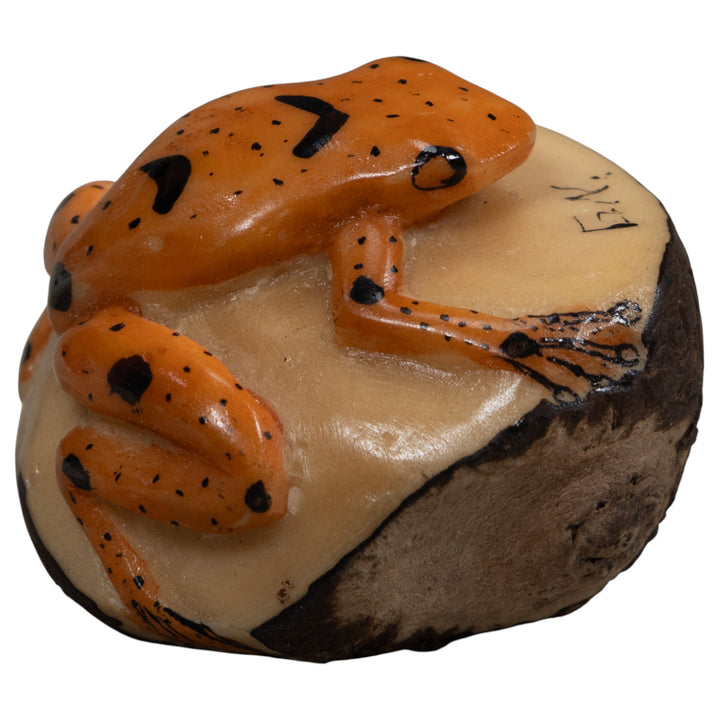 Vintage Poison Dart Frog Tagua Carving