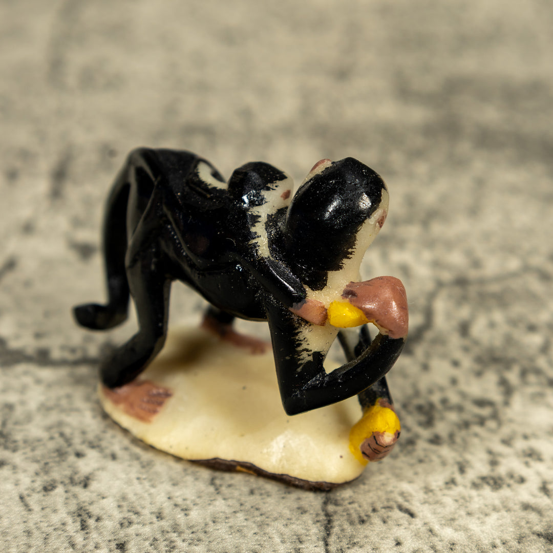 White Face Monkey With Infant Tagua Carving