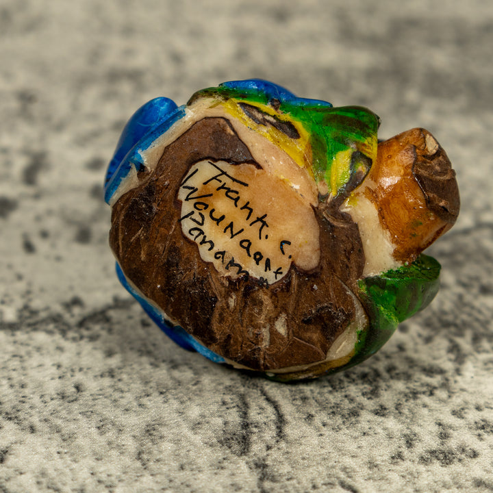 Red Blue And Green Poison Dart Frog Tagua Carving