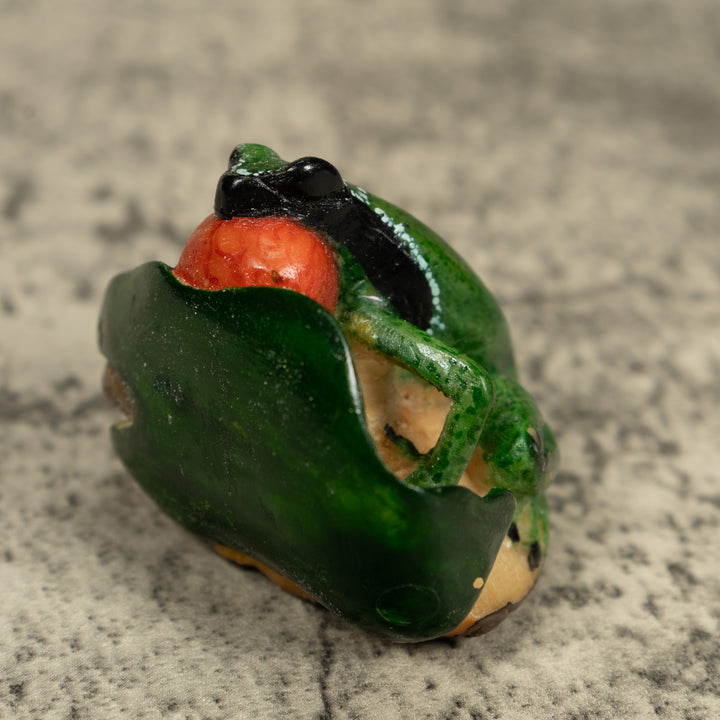 Blow Throat Green Poison Dart Frog Tagua Carving