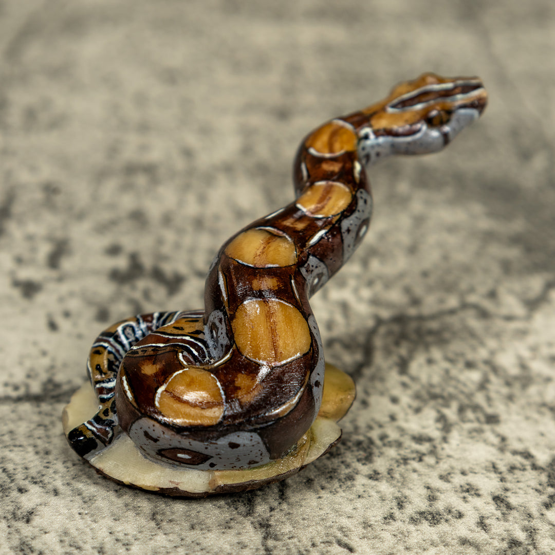 Boa Constrictor Snake Tagua Carving