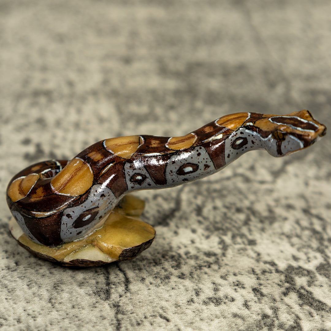 Boa Constrictor Snake Tagua Carving