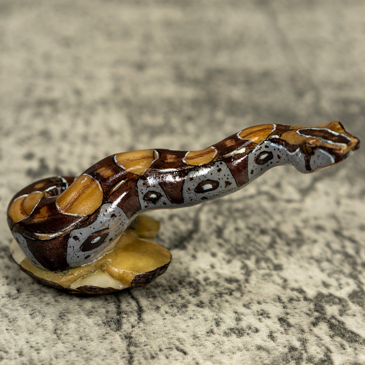 Boa Constrictor Snake Tagua Carving