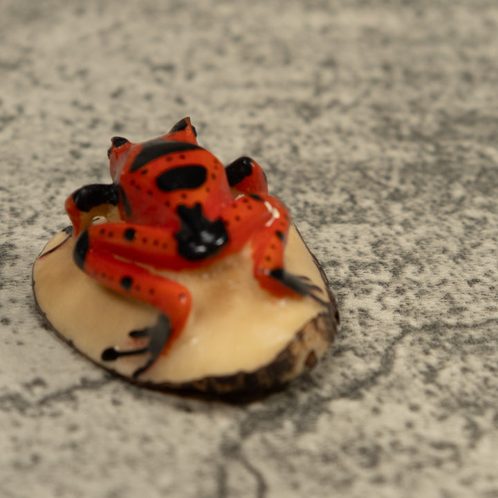 Vintage Poison Dart Frog Tagua Carving