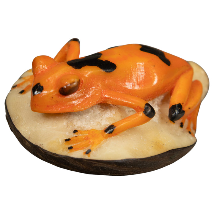 Golden Frog Tagua Carving