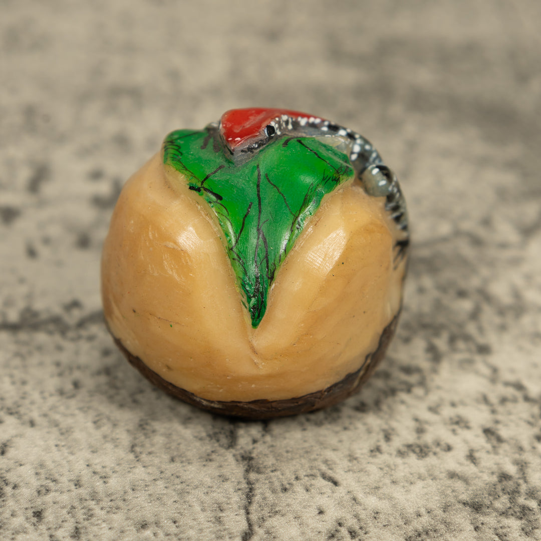 Black Red And White Poison Dart Frog Tagua Carving