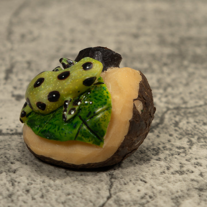 Green Poison Dart Frog Tagua Carving