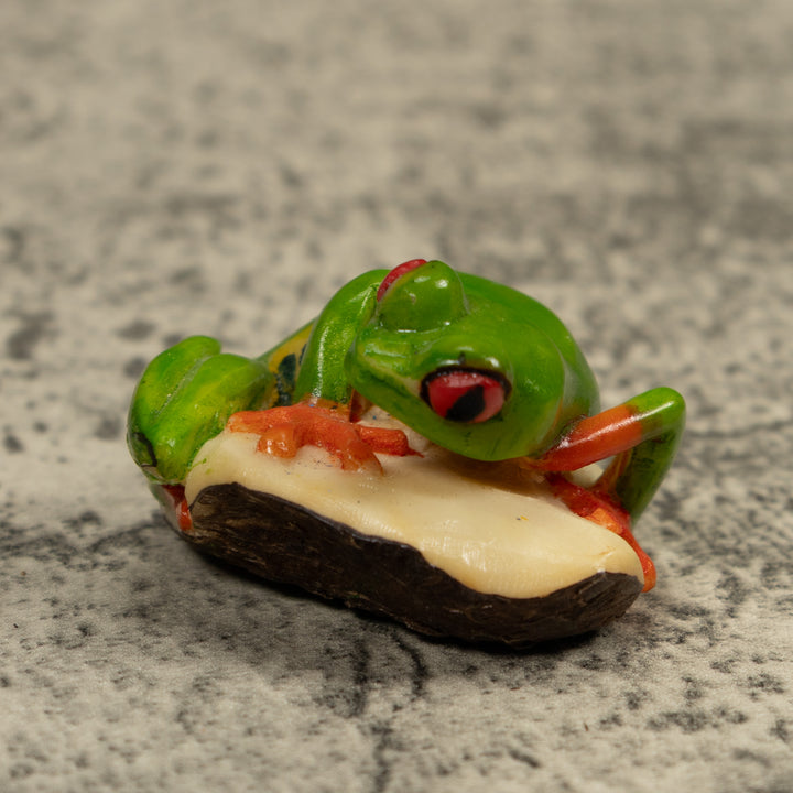 Red-Eye Tree Frog Tagua Carving