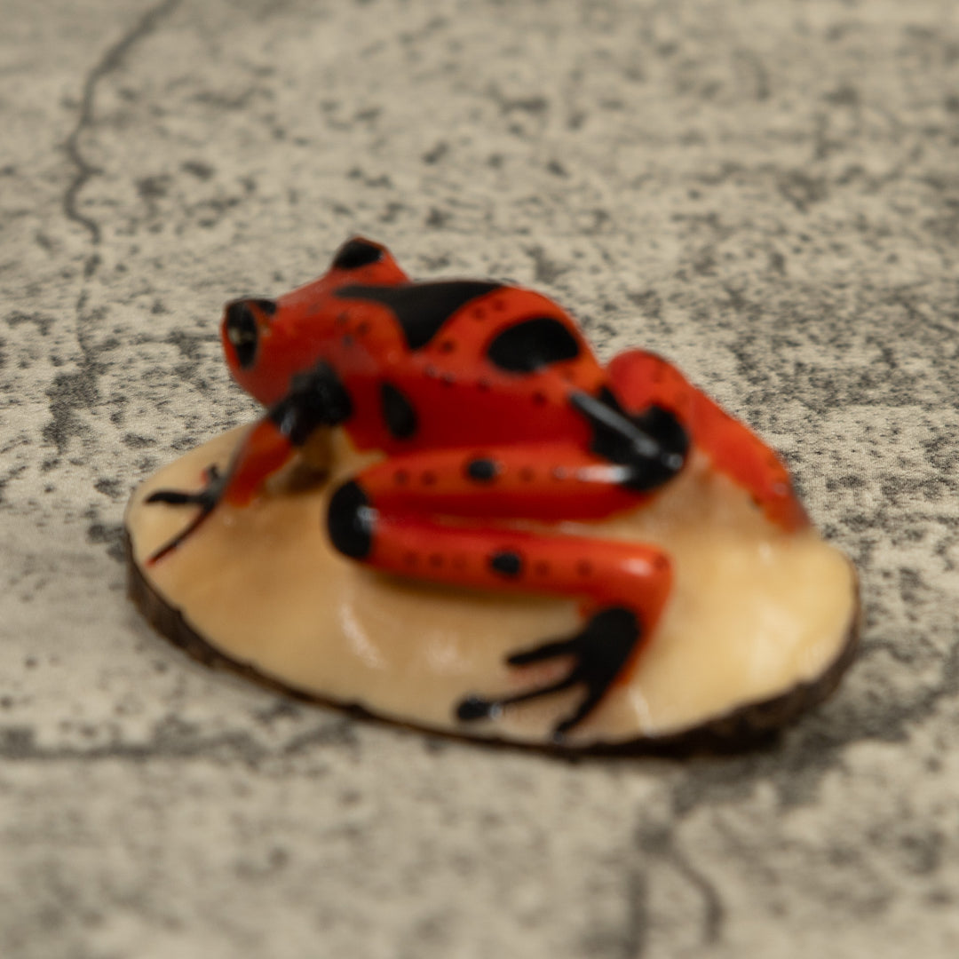 Vintage Poison Dart Frog Tagua Carving