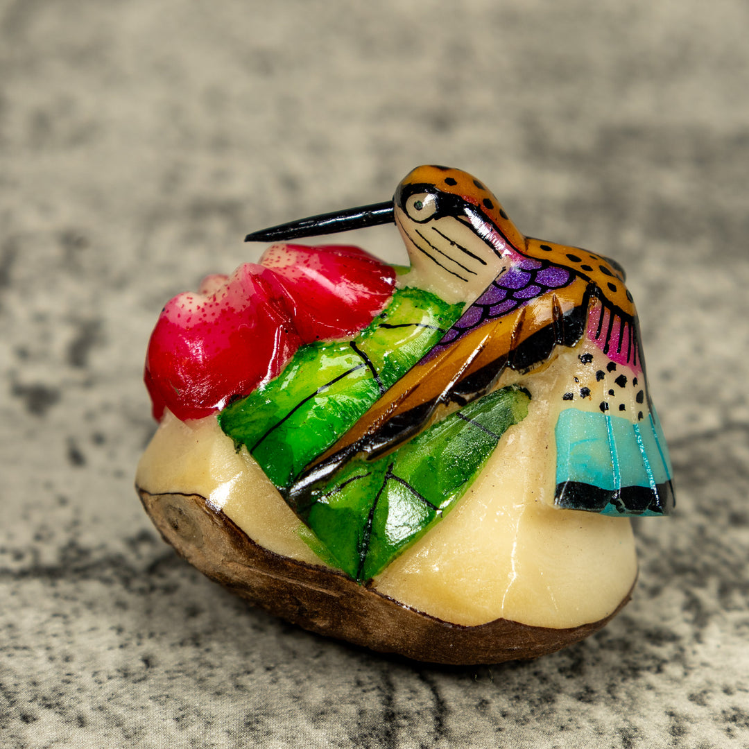 Hummingbird Tagua Carving