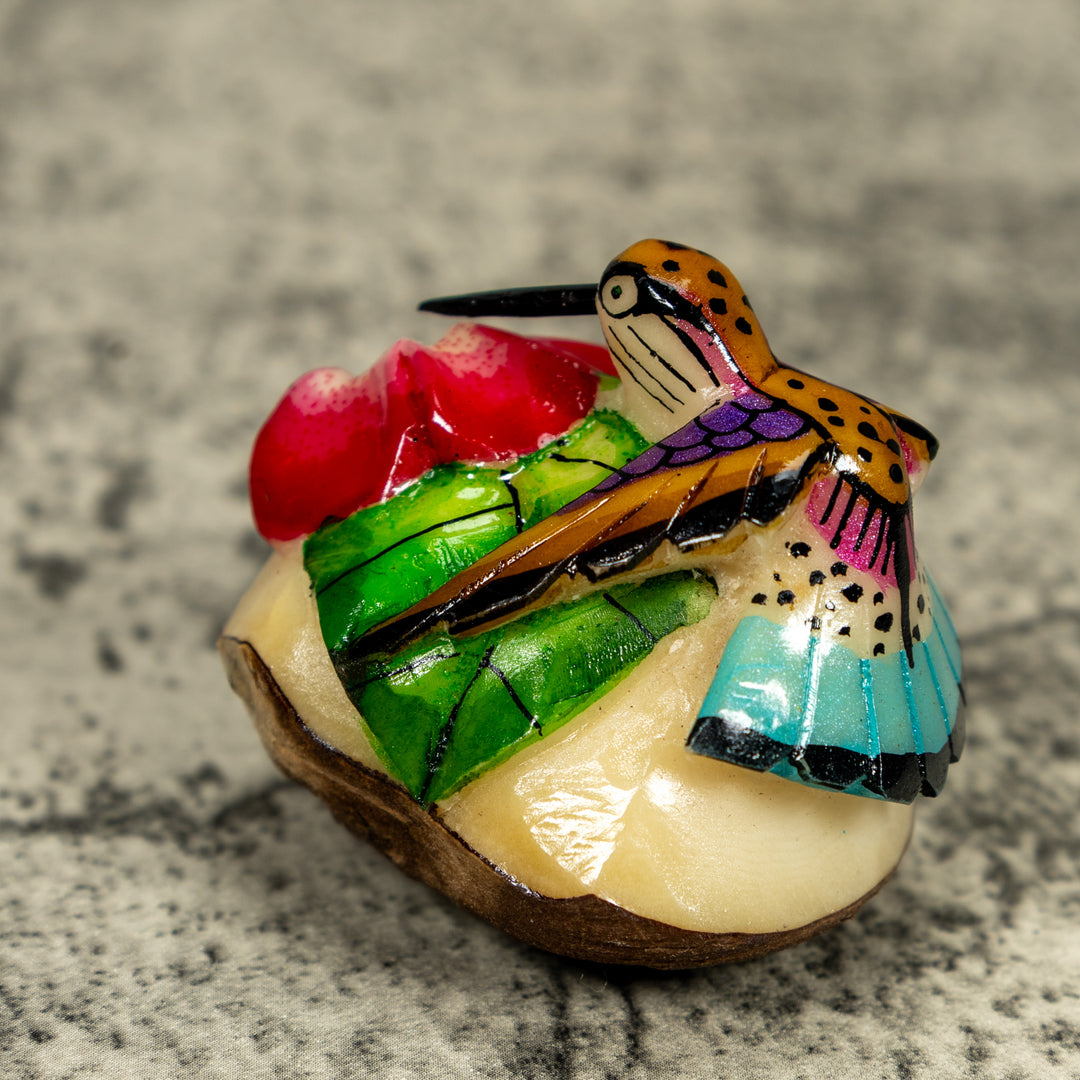 Hummingbird Tagua Carving