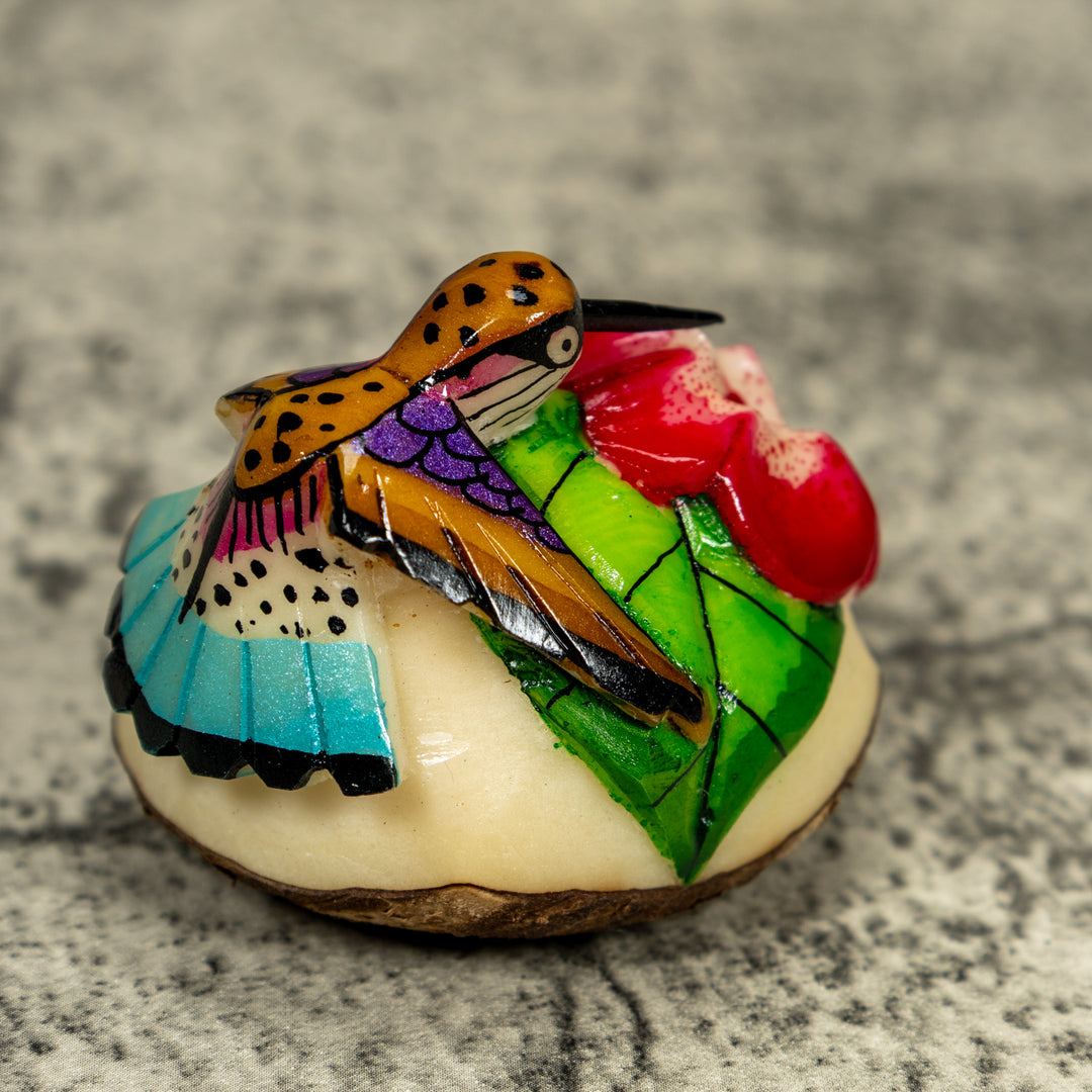 Hummingbird Tagua Carving