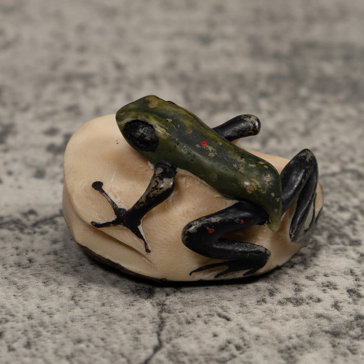 Vintage Poison Dart Frog Tagua Carving