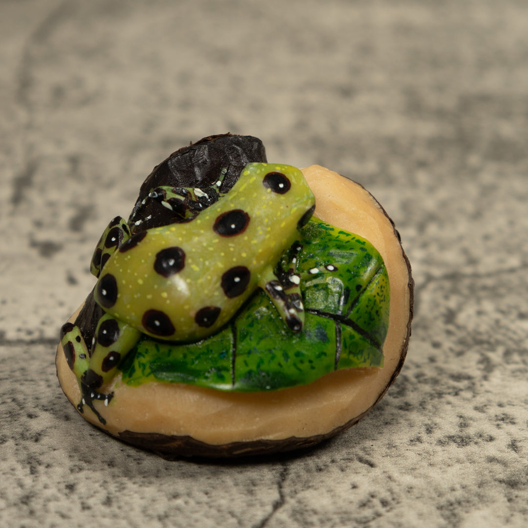 Green Poison Dart Frog Tagua Carving