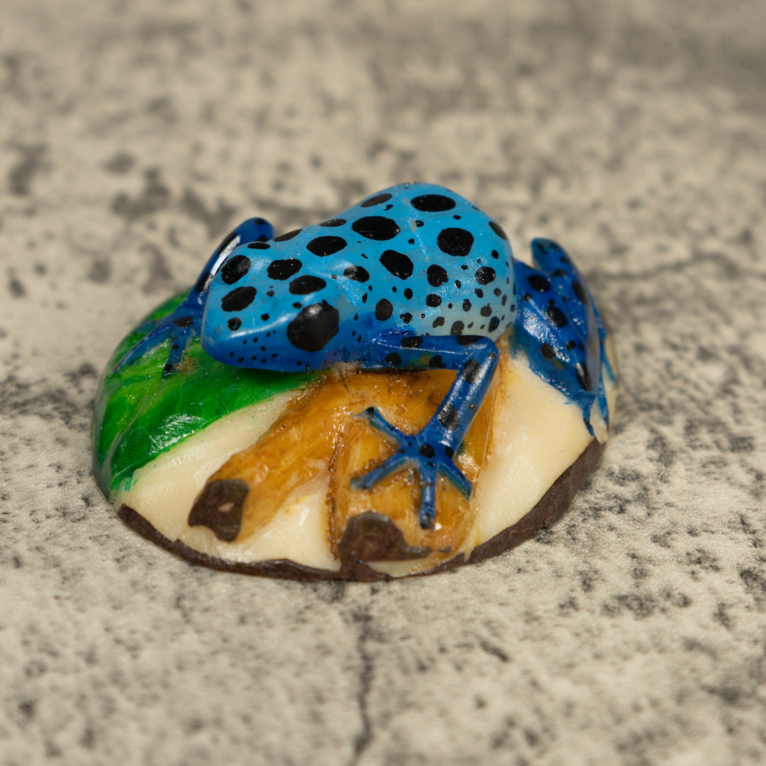 Blue Poison Dart Frog Tagua Carving