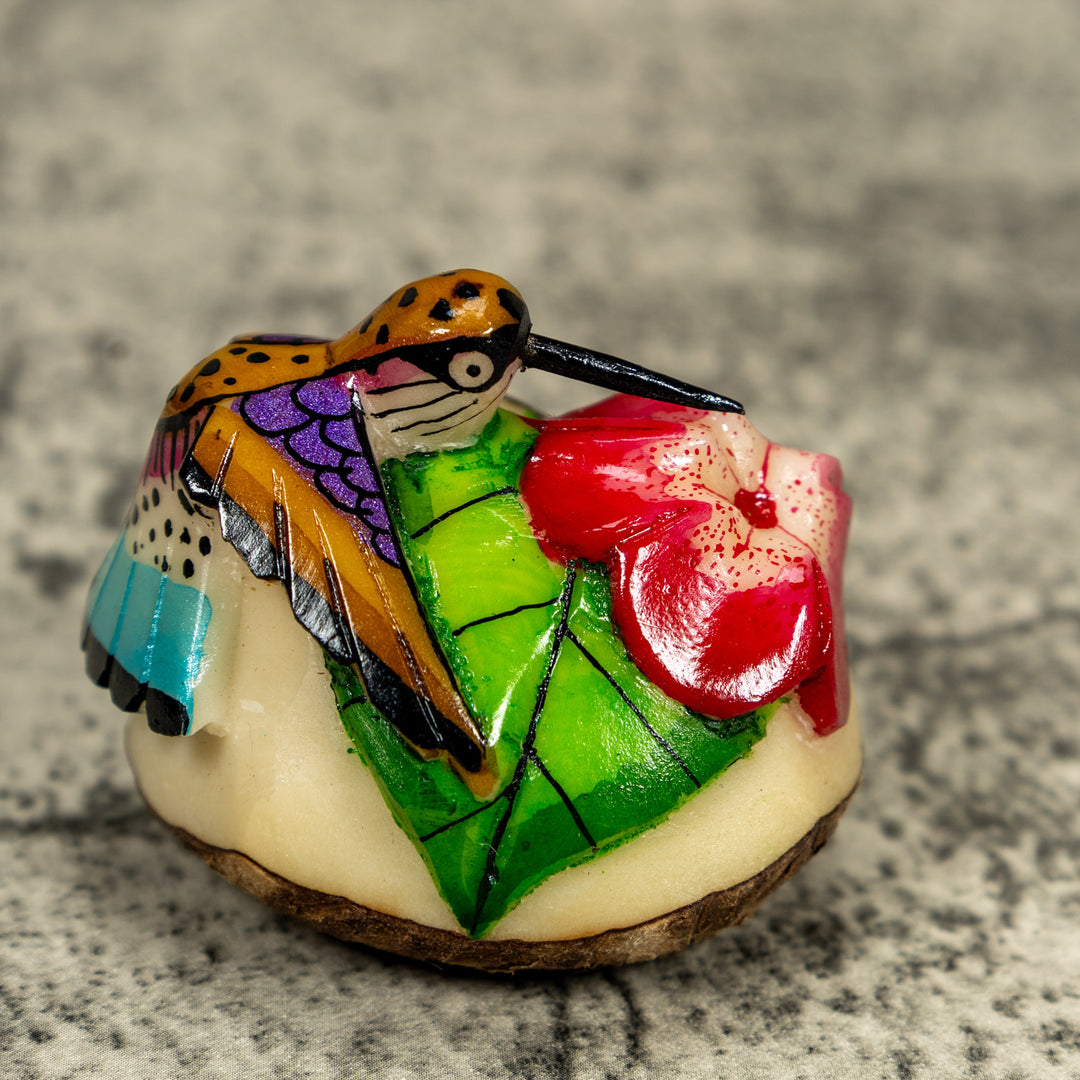 Hummingbird Tagua Carving