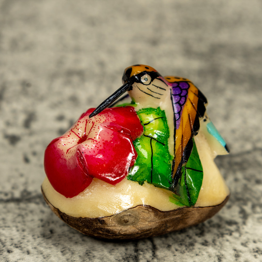 Hummingbird Tagua Carving