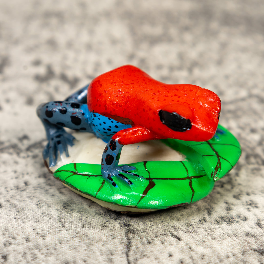 Red And Blue Poison Dart Frog Tagua Carving