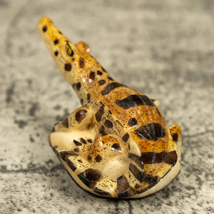 Alligator Crocodile Caiman Tagua Carving