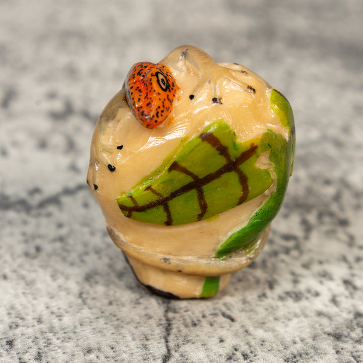Redhead Gecko Lizard Tagua Carving