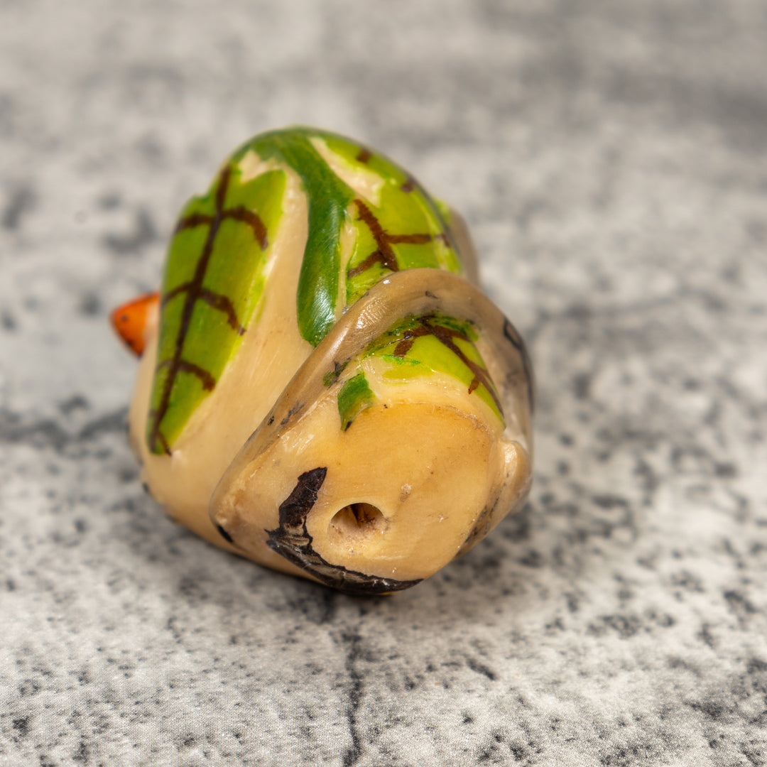 Redhead Gecko Lizard Tagua Carving