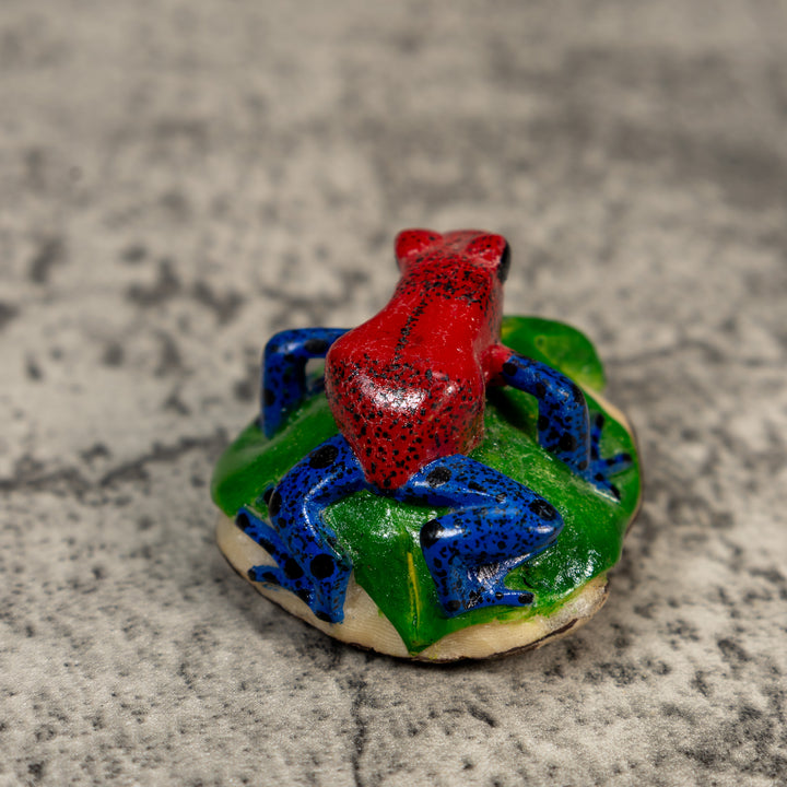 Red Blue And Green Poison Dart Frog Tagua Carving