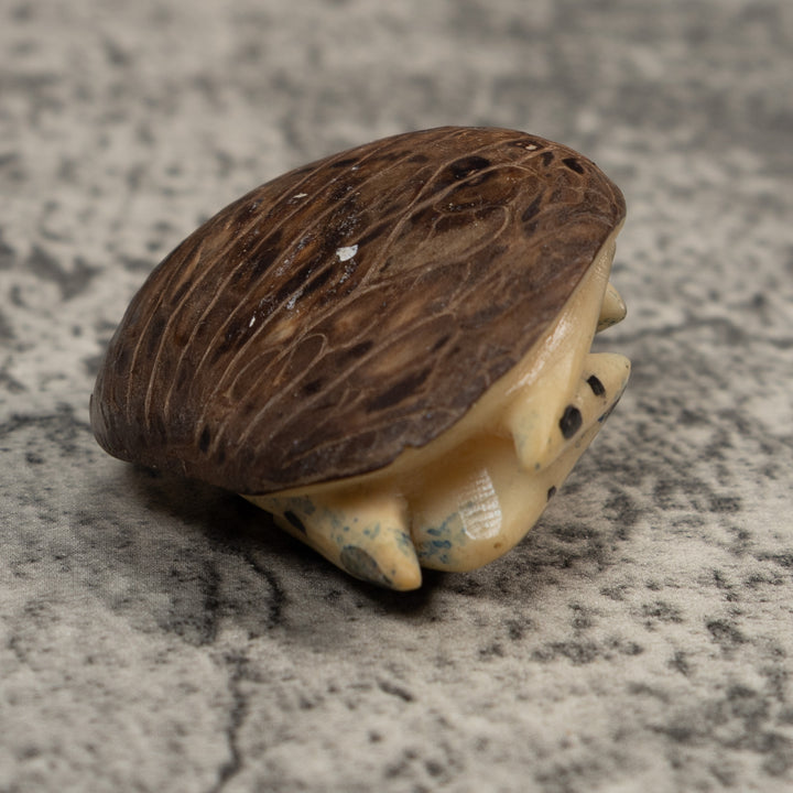 Gold Black And Blue Poison Dart Frog Tagua Carving