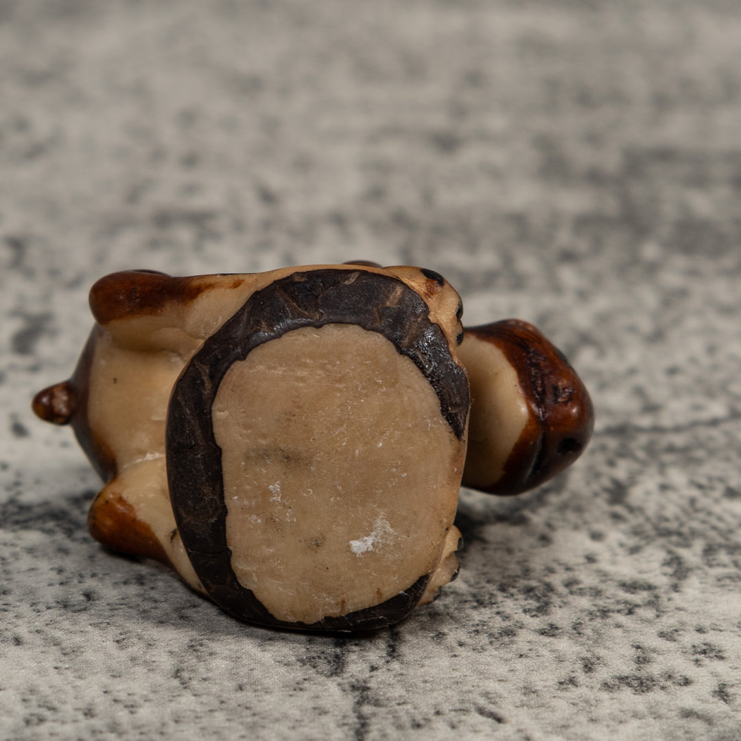Vintage Brown Jungle Critter Tagua Carving