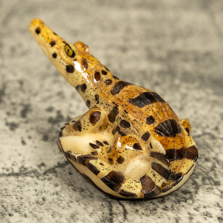 Alligator Crocodile Caiman Tagua Carving
