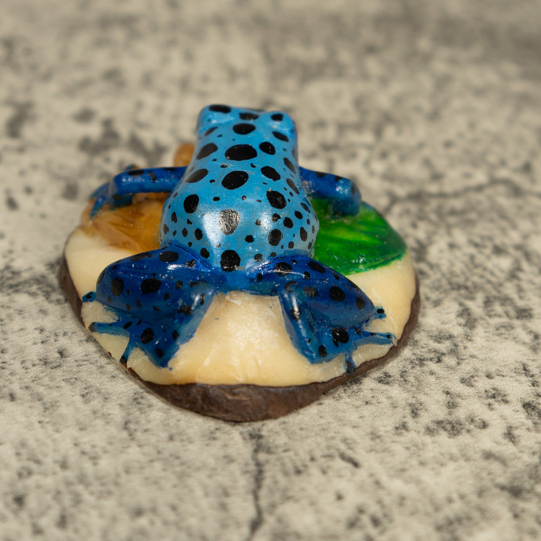 Blue Poison Dart Frog Tagua Carving