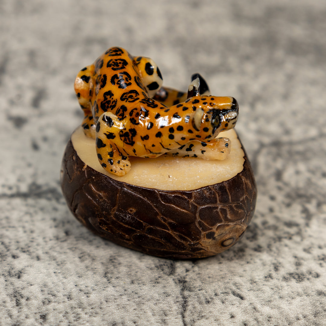 Jaguar Cat Tagua Carving