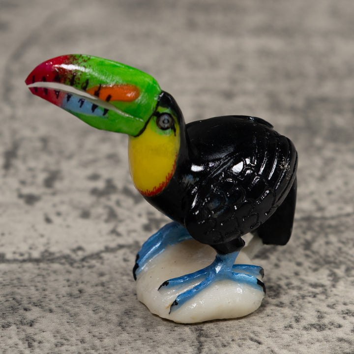 Toucan Parrot Bird Tagua Carving