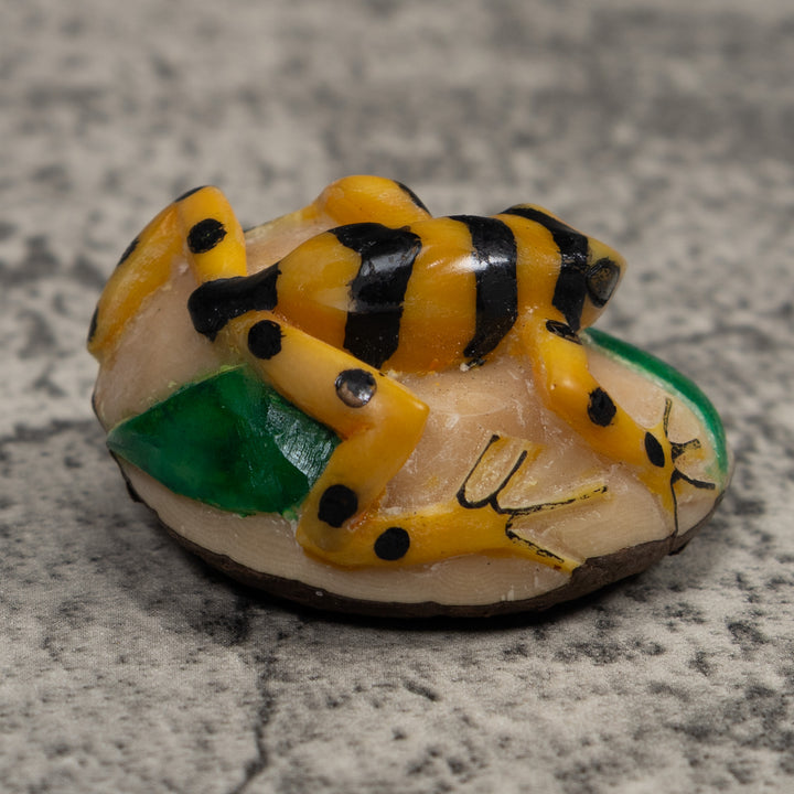 Golden Frog Tagua Carving