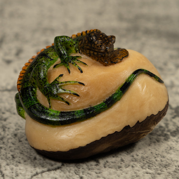 Iguana Lizard Reptile Tagua Carving