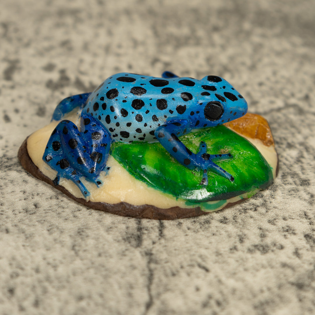 Blue Poison Dart Frog Tagua Carving