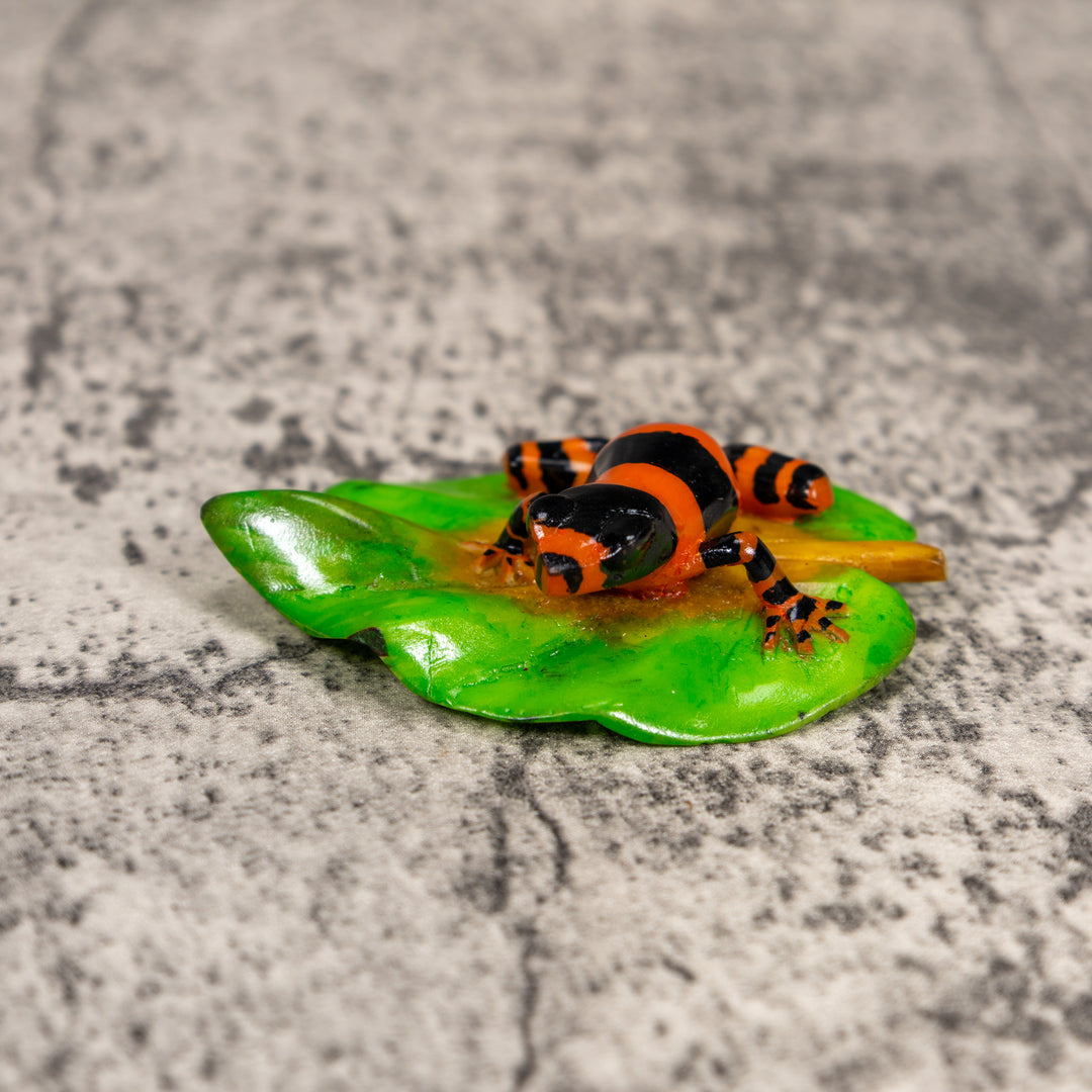 Orange And Black Poison Dart Frog Tagua Carving