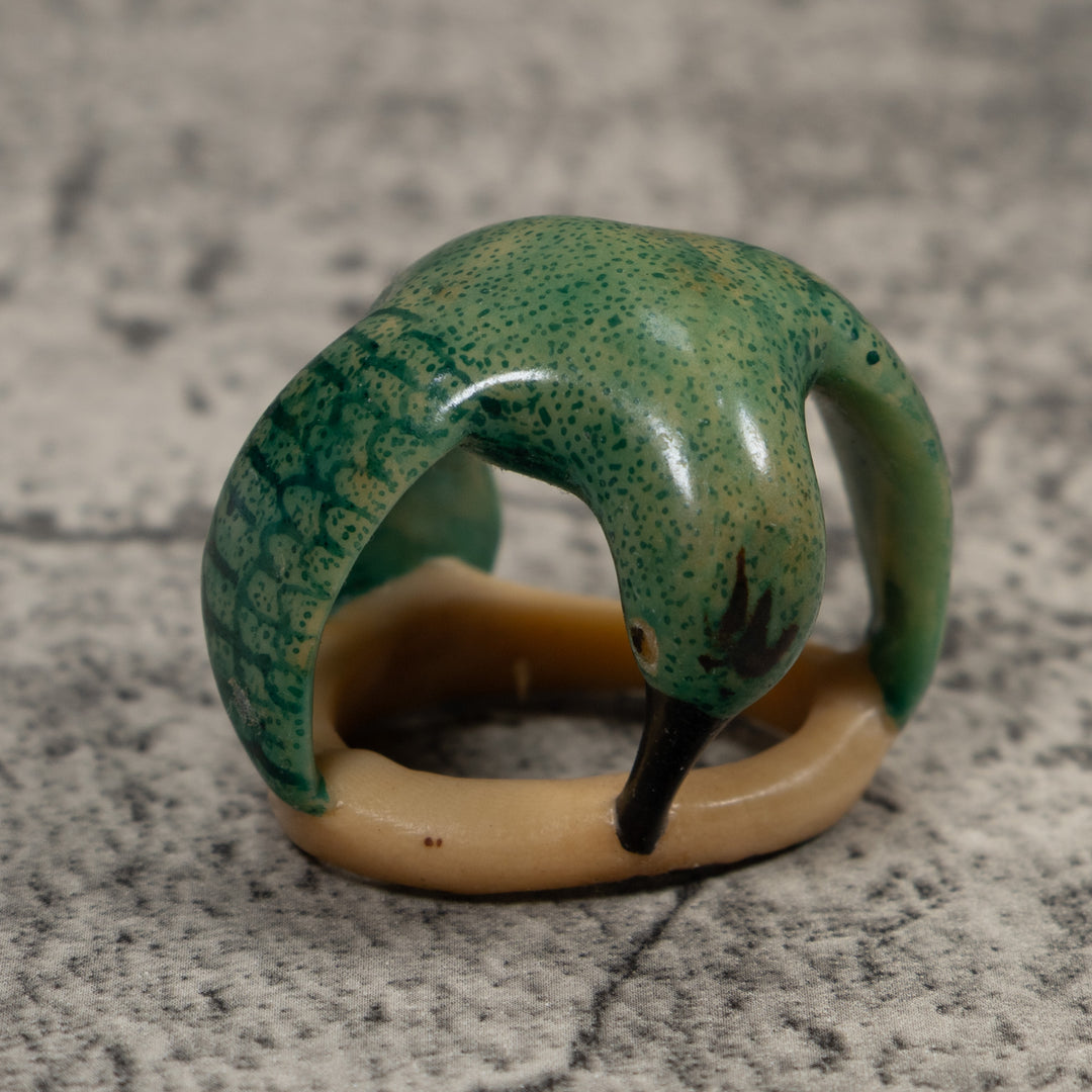 Vintage Hummingbird Tagua Carving