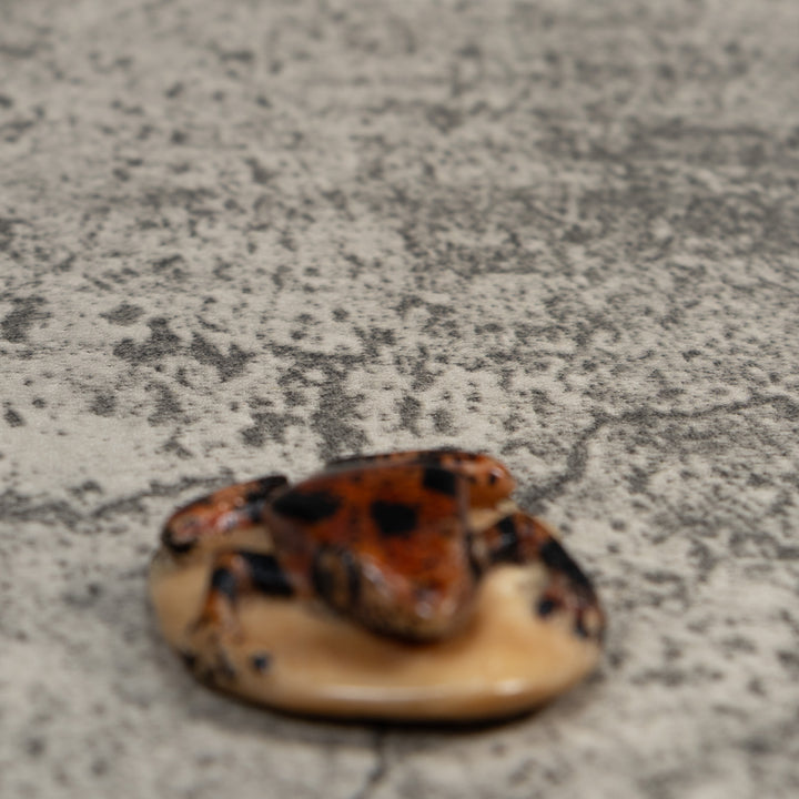 Vintage Brown And Black Poison Dart Frog Tagua Carving