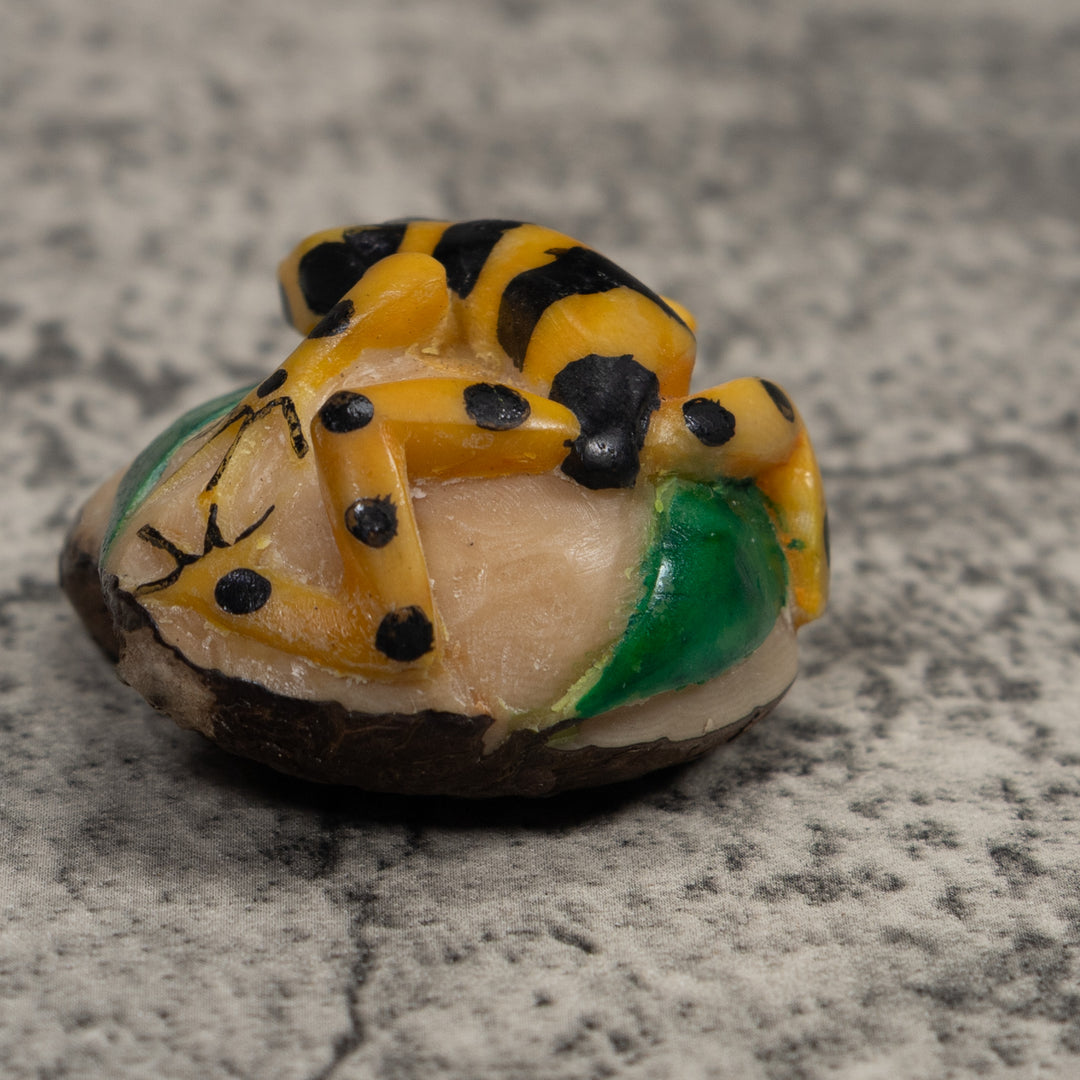 Golden Frog Tagua Carving