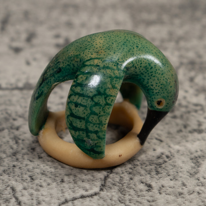 Vintage Hummingbird Tagua Carving