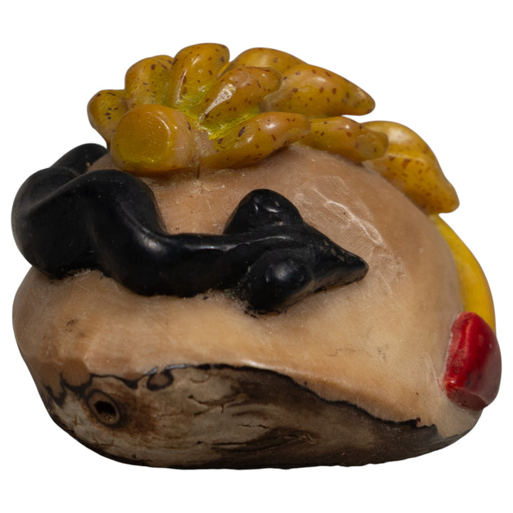 Vintage Snake With Bananas Tagua Carving