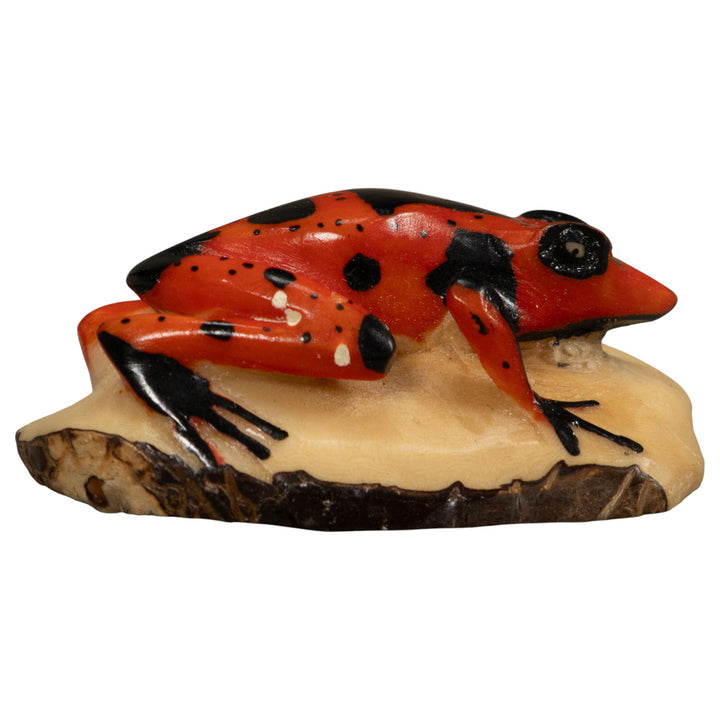 Vintage Poison Dart Frog Tagua Carving