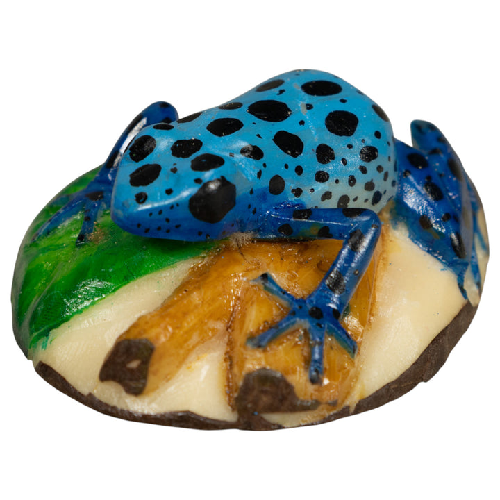 Blue Poison Dart Frog Tagua Carving